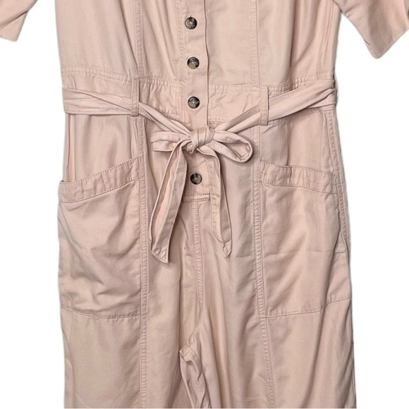 Madewell Top-Stitched Coverall Jumpsuit Bashful Blush Sz 2 - Picture 8 of 16